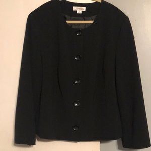 Josephine Essentials black button front Blazer size 12